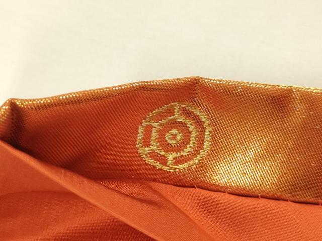平和屋着物●西陣　河合美術織物謹製　六通柄袋帯　花菱文　金糸　正絹　逸品　DAAZ4308cm