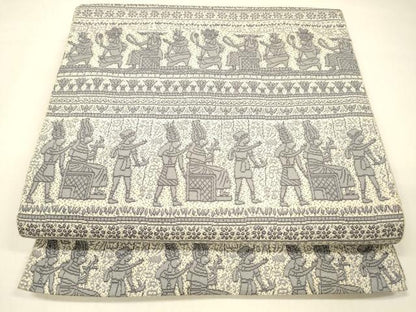 平和屋着物●本場筑前博多織　八寸名古屋帯　壁画文様　正絹　逸品　DAAZ4359cm