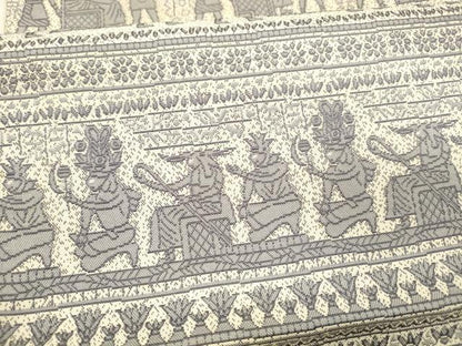 平和屋着物●本場筑前博多織　八寸名古屋帯　壁画文様　正絹　逸品　DAAZ4359cm