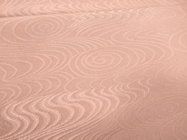 平和屋着物●全通柄九寸名古屋帯 流水地紋 紅梅色 正絹 逸品 DAAZ4363cm