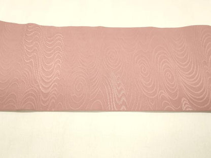 平和屋着物●全通柄九寸名古屋帯 流水地紋 紅梅色 正絹 逸品 DAAZ4363cm