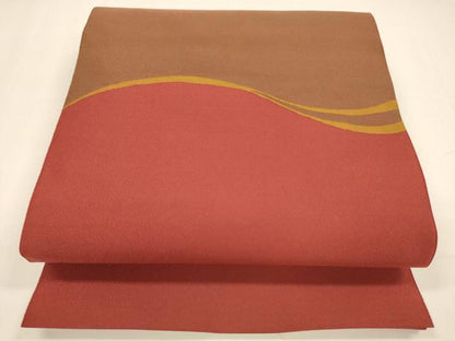 平和屋着物●爪掻き本綴れ 八寸名古屋帯 流水文 正絹 逸品 DAAZ4382cm