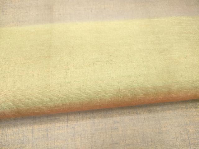 平和屋着物●全通柄袋帯　紬地　釉鐸　横段文　反端付き　正絹　逸品　DAAZ4392cm