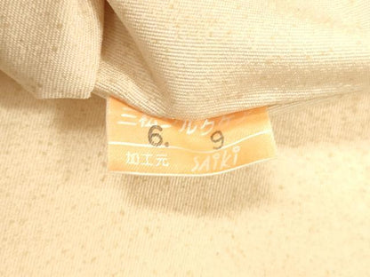 平和屋着物●九寸名古屋帯　作家物　草花文　金銀彩　正絹　逸品　DAAZ4443cm