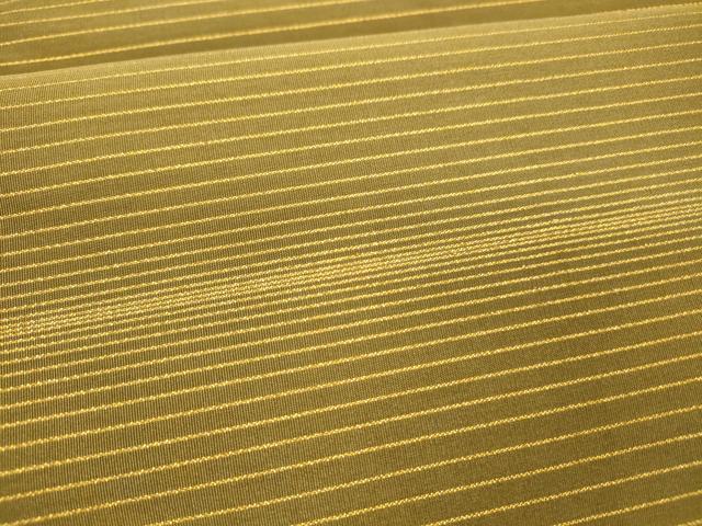 平和屋着物●全通柄袋帯 横段文 金糸 正絹 逸品 DAAZ4481cm