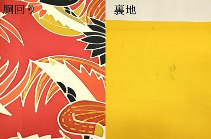 平和屋着物●塩瀬 全通柄袋帯 型染 飛鳥文 正絹 逸品 DAAZ4495cm