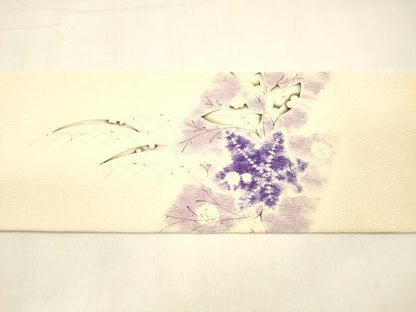 平和屋着物●日本工芸会正会員 絞りの小倉 辻が花の建亮 小倉建亮 九寸名古屋帯 辻が花 鬼しぼ縮緬 正絹 逸品 DAAZ4504cm