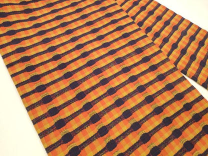 平和屋着物●全通柄名古屋帯 眼鏡織 抽象文様 綿 逸品 DAAZ4507cm