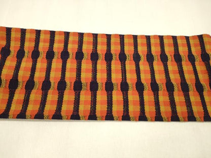 平和屋着物●全通柄名古屋帯 眼鏡織 抽象文様 綿 逸品 DAAZ4507cm