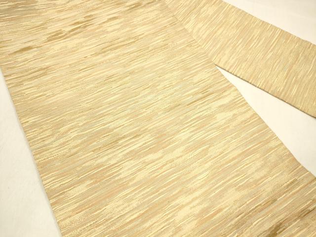 平和屋着物●九寸名古屋帯　紬地　霞文　金糸　正絹　逸品　DAAZ4512cm
