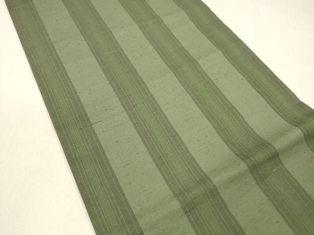 平和屋着物●つけ帯　紬地　間道　正絹　逸品　DAAZ4515cm