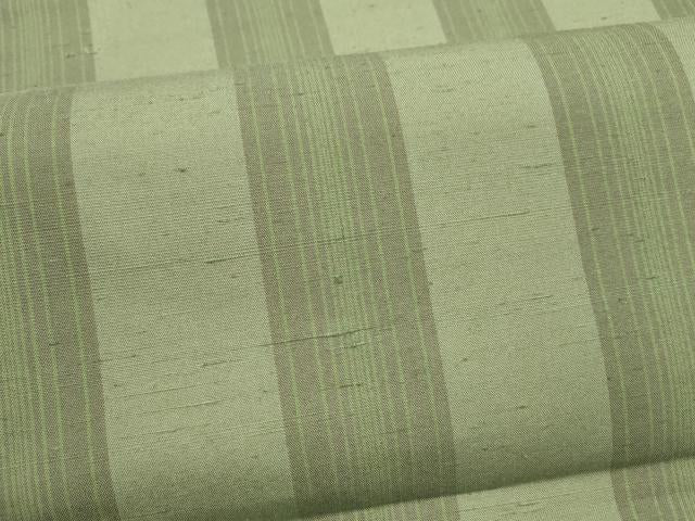 平和屋着物●つけ帯　紬地　間道　正絹　逸品　DAAZ4515cm