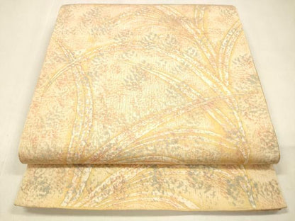 平和屋着物●六通柄袋帯 草葉文 正絹 逸品 DAAZ4517cm