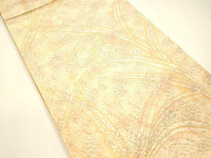 平和屋着物●六通柄袋帯 草葉文 正絹 逸品 DAAZ4517cm