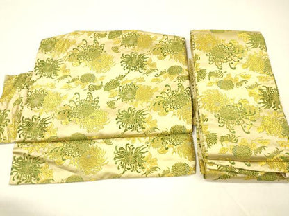 平和屋着物●アンティーク 大正ロマン つけ帯 乱菊 金糸 正絹 逸品 DAAZ4519cm