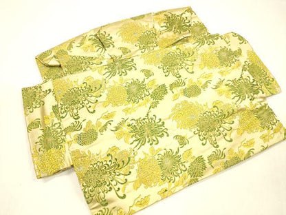 平和屋着物●アンティーク 大正ロマン つけ帯 乱菊 金糸 正絹 逸品 DAAZ4519cm