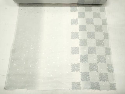 平和屋着物●長襦袢　反物　着尺　市松間道　暈し染め　逸品　未使用　DAAZ4522we