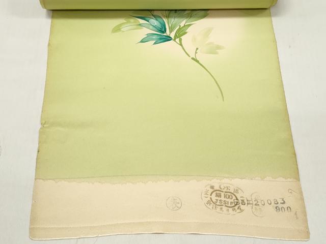 平和屋着物▼付下げ 反物 着尺 手描き 草花文 暈し染め 逸品 未使用 DAAZ4860we