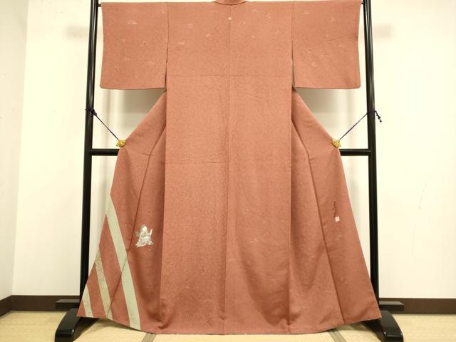 平和屋着物●友禅作家の巨匠 浅井青仁 訪問着 童子草花文 金彩 正絹 逸品 DAAZ5005du