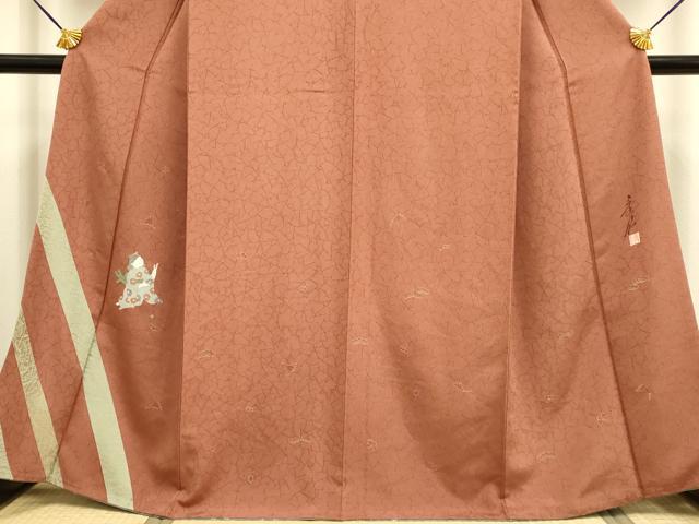 平和屋着物●友禅作家の巨匠 浅井青仁 訪問着 童子草花文 金彩 正絹 逸品 DAAZ5005du