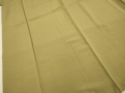 平和屋着物●上質な色無地　榛色　正絹　逸品　DAAZ5032du