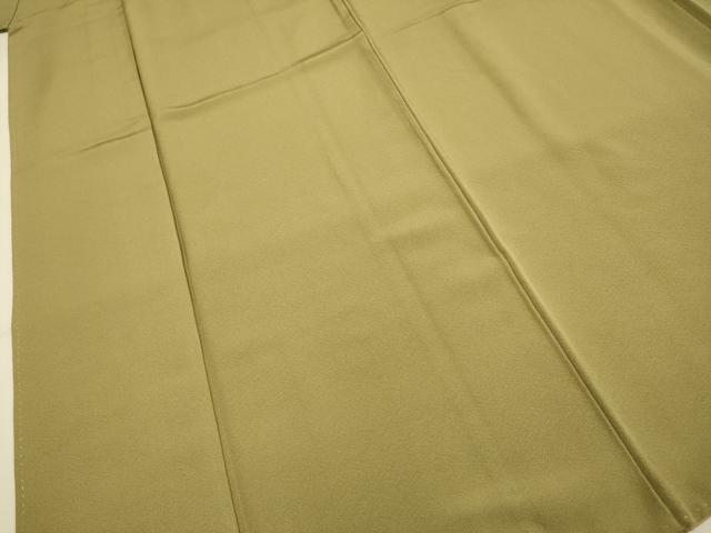 平和屋着物●上質な色無地　榛色　正絹　逸品　DAAZ5032du