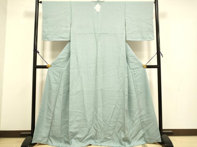 平和屋着物●上質な色無地　湊鼠色　正絹　逸品　未使用　DAAZ5036du