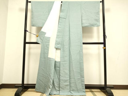 平和屋着物●上質な色無地　湊鼠色　正絹　逸品　未使用　DAAZ5036du