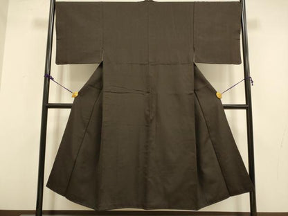 平和屋着物●男性　紬　濃い憲法色　正絹　逸品　DAAZ5038du