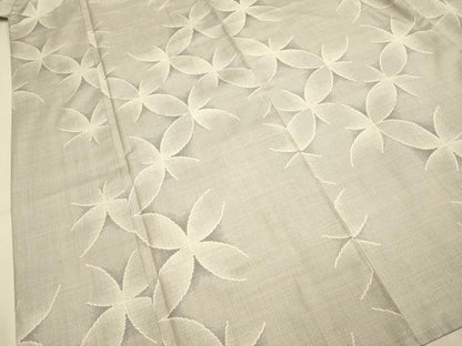 平和屋着物●本場大島紬　白大島　七宝文　正絹　逸品　DAAZ5043du