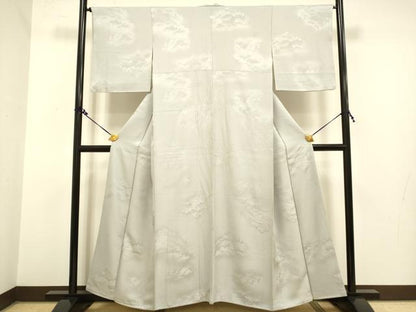 平和屋着物●上質な色無地 風景地紋 潤色 正絹 逸品 DAAZ5050du