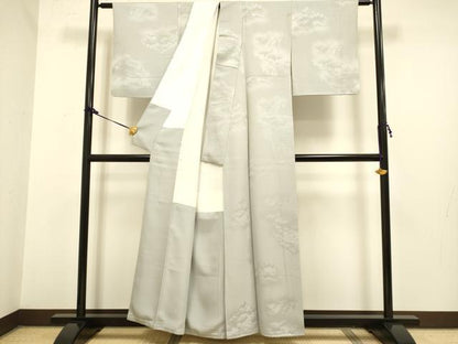 平和屋着物●上質な色無地 風景地紋 潤色 正絹 逸品 DAAZ5050du