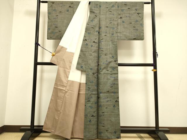 平和屋着物●本場大島紬 7マルキ 立波文 正絹 逸品 DAAZ5100du