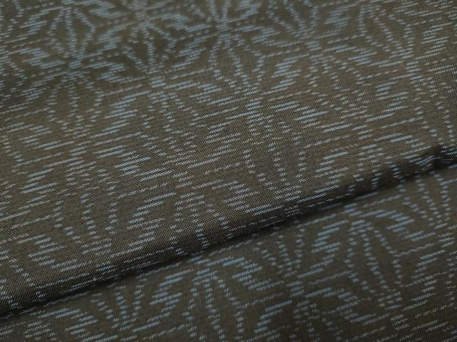 平和屋着物●本場大島紬 麻の葉文様 正絹 逸品 DAAZ5102du
