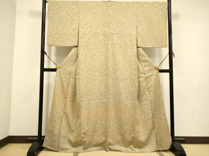 平和屋着物●訪問着　花唐草文　正絹　逸品　DAAZ5112du