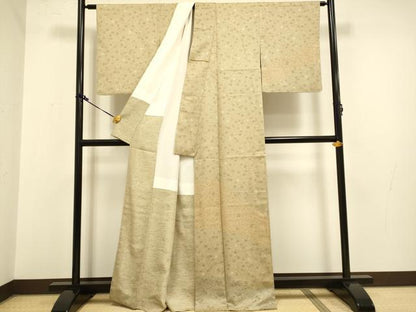 平和屋着物●訪問着　花唐草文　正絹　逸品　DAAZ5112du