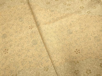 平和屋着物●訪問着　花唐草文　正絹　逸品　DAAZ5112du