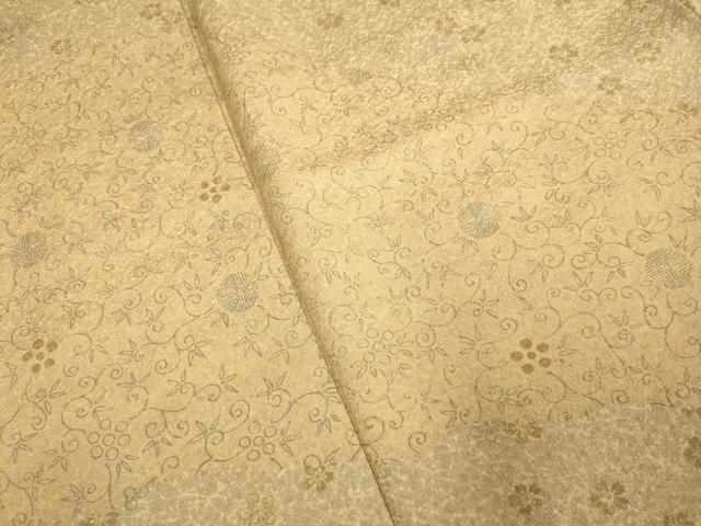 平和屋着物●訪問着　花唐草文　正絹　逸品　DAAZ5112du