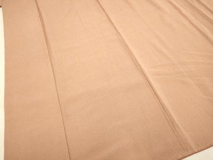 平和屋着物●上質な色無地　遠州茶色　正絹　逸品　DAAZ5115du