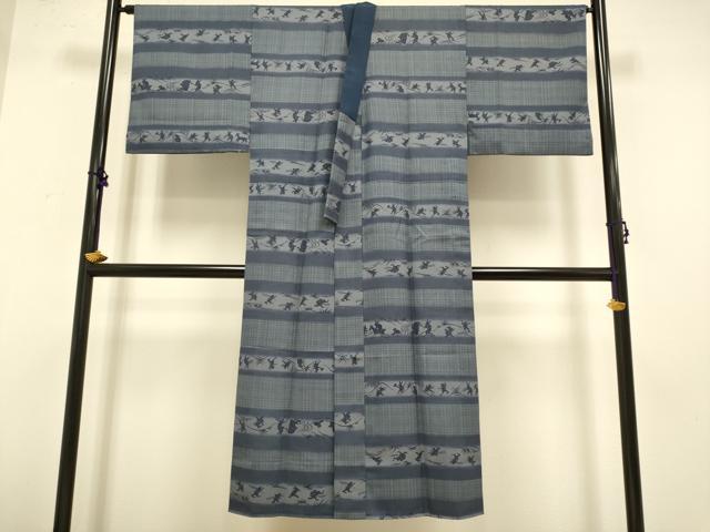 平和屋着物●男性 長襦袢 無双仕立て 鳥獣戯 DAAZ5121du