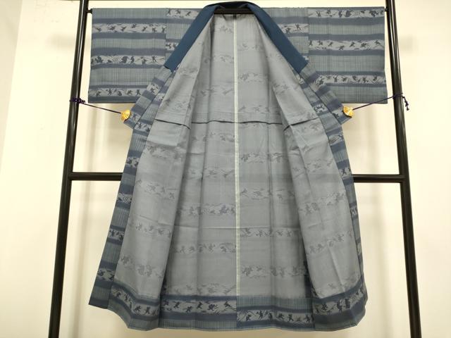 平和屋着物●男性 長襦袢 無双仕立て 鳥獣戯 DAAZ5121du