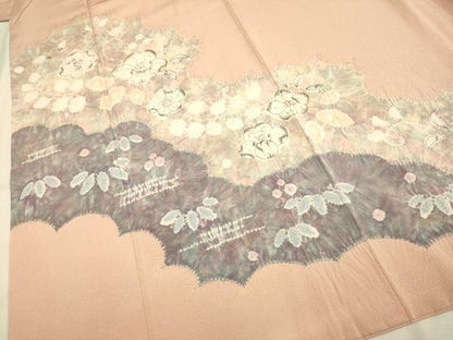 平和屋着物●訪問着　絞り　辻が花　正絹　逸品　DAAZ5124du