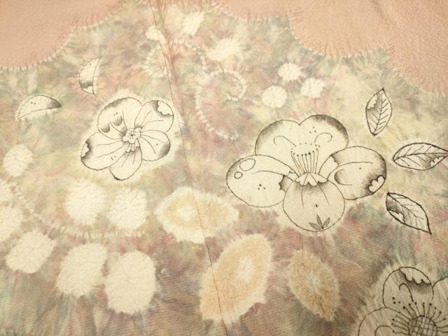 平和屋着物●訪問着　絞り　辻が花　正絹　逸品　DAAZ5124du