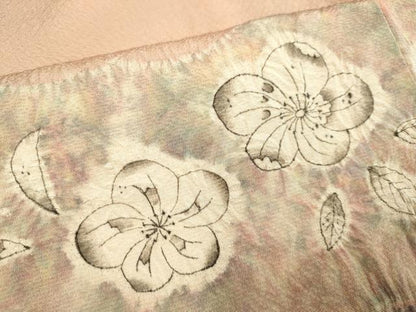 平和屋着物●訪問着　絞り　辻が花　正絹　逸品　DAAZ5124du