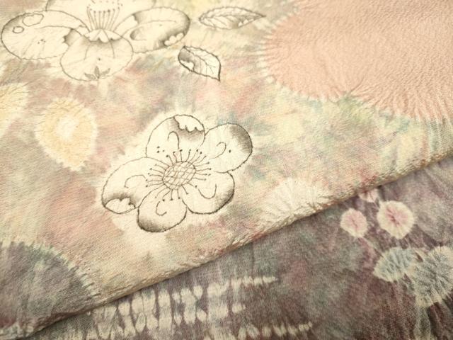 平和屋着物●訪問着　絞り　辻が花　正絹　逸品　DAAZ5124du