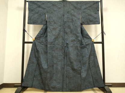 平和屋着物●本場大島紬　7マルキ　風景文　正絹　逸品　DAAZ5125du
