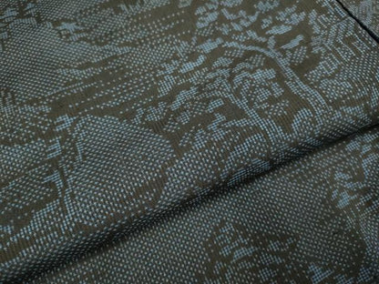 平和屋着物●本場大島紬　7マルキ　風景文　正絹　逸品　DAAZ5125du