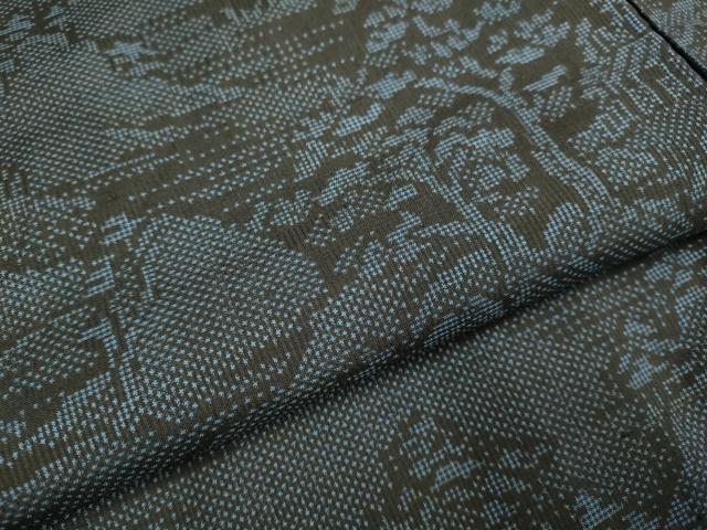 平和屋着物●本場大島紬　7マルキ　風景文　正絹　逸品　DAAZ5125du