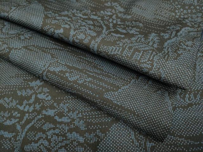 平和屋着物●本場大島紬　7マルキ　風景文　正絹　逸品　DAAZ5125du