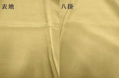 平和屋着物●上質な色無地 榛色 正絹 逸品 DAAZ5128du